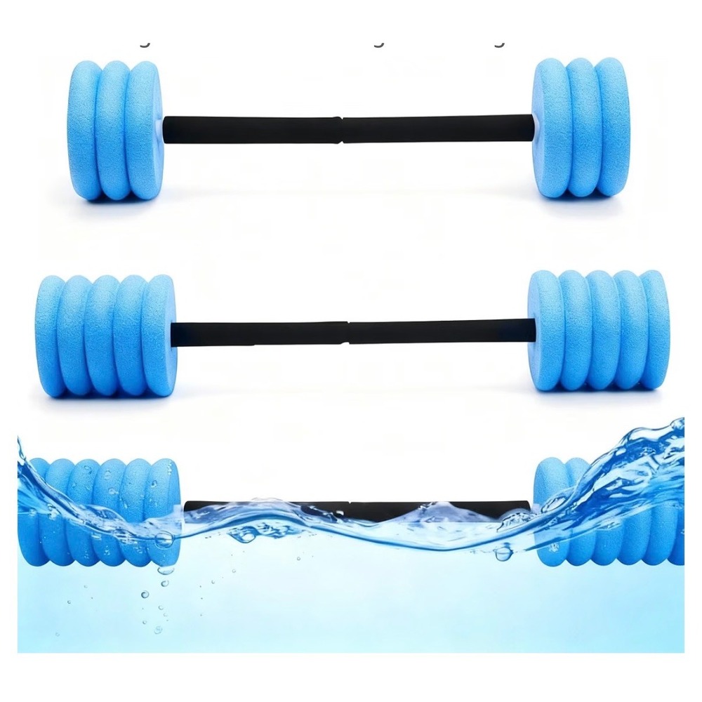 Soulchen 3 Pack Swim Barbells Long Water Weights EVA Foam Aquatic Exercise Blue
